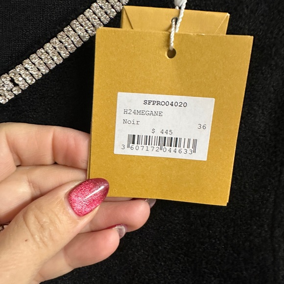 Megane Embellished Velvet Knit Dress - Picture 7 of 7